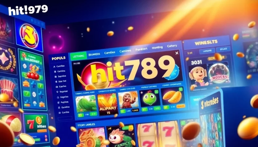 Explore the exciting gaming options on hit789's platform with vibrant graphics and engaging interfaces.