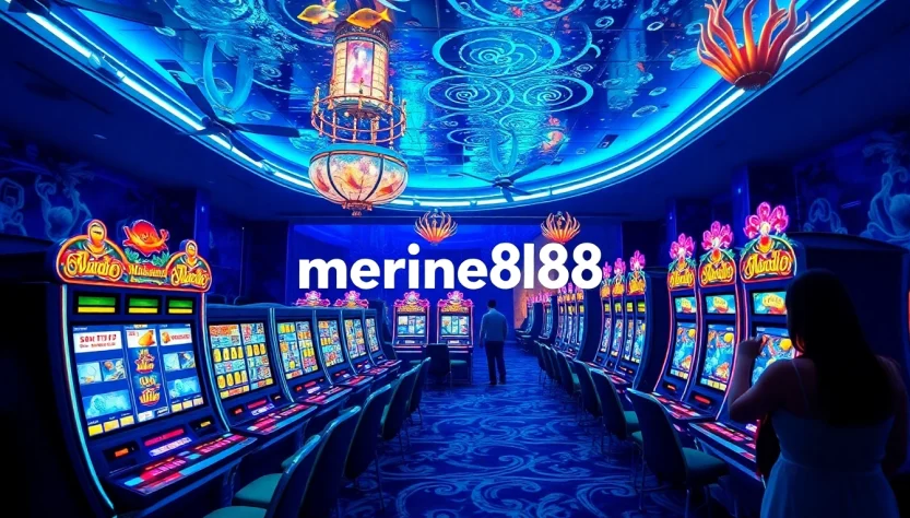 Experience the excitement of marine88 with vibrant slot machines in a luxurious underwater setting.