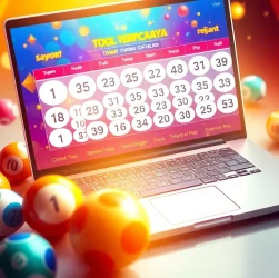 Experience the excitement of TOGEL TERPERCAYA with vibrant lottery numbers and a sleek digital interface.