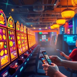 Experience the excitement of สล็อตเว็บตรง with vibrant slot machines and colorful animated reels.