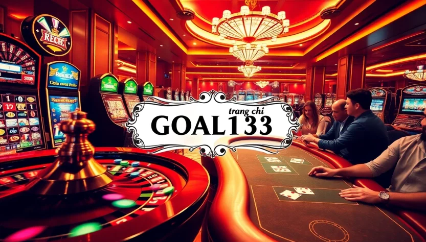 Exciting players at the trang chủ GOAL123 casino engage in thrilling roulette and poker games.