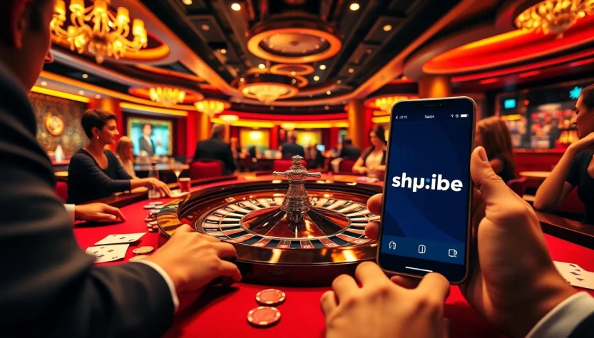Players engaging in thrilling betting at a casino featuring a roulette table and the online link https://shbet.cruises/ for seamless betting experiences.