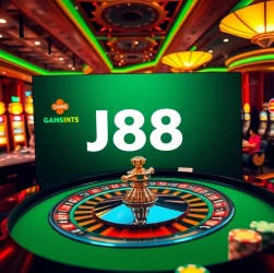 Experience the thrill of J88 đăng nhập as players engage at the roulette table in a vibrant online casino.