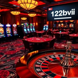 Experience the thrill of casino gaming with https://123bvi.org/ showcasing lavish poker tables and vibrant slot machines.