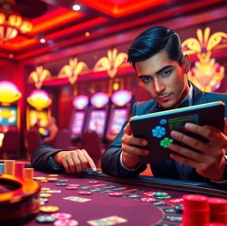 Experience an immersive character ai +18 in a vibrant casino setting, featuring engaging gameplay and colorful poker chips.