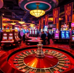Experience thrills at https://japanesecasino-online.com/ showcasing a lively roulette table.