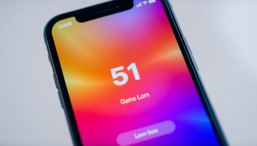 Interactive 51 game login screen showcasing vibrant graphics and user-friendly interface.